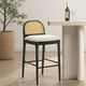 Armen Living Lucio Black/White Barstool-1
