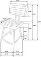 Coaster® Partridge 2-Piece Antique Espresso Leather Counter Stool-2