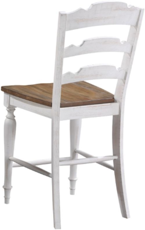 Winners Only® Augusta Rustic Brown/White Bar Stool-2