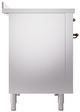 Ilve® Nostalgie II Series 48" Stainless Steel Pro Style Induction Range with Burnished Trim-2