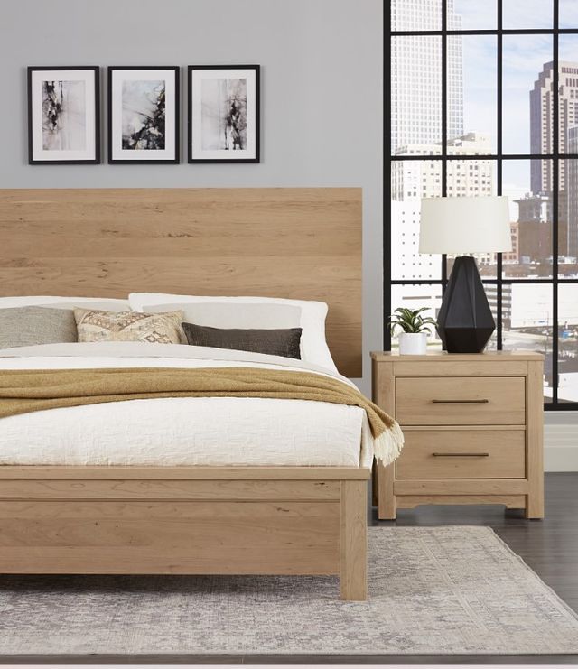 Artisan & Post by Vaughan-Bassett Crafted Cherry Bedroom by Ben & Erin Napier Bleached Queen Plank Panel Bed-2