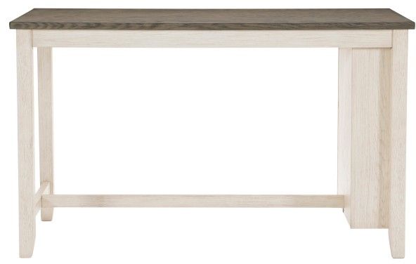 Mazin Furniture Timbre Antique White Counter Height Table with Rosy Brown Top -1
