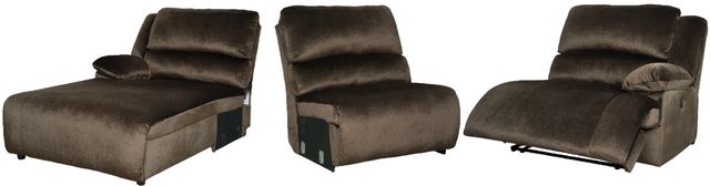 Signature Design by Ashley® Clonmel 3-Piece Chocolate Reclining Left-Arm Facing Sectional and Chaise-0