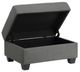Mazin Furniture Dunstan Dark Gray Storage Ottoman-2