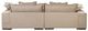 Moe's Home Collection Daydream 2-Piece Beige L-Shaped Sectional Sofa and Chaise-3