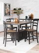Signature Design by Ashley® Wildenauer Brown Counter Height Dining Table with Black Base-3