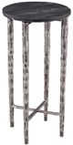 Bassett Mirror Mendez Black Accent Table with Antique Silver Base-0