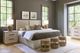 Universal Explore Home™ Oasis White Sandblasted Quartered Pine Shoreline Panel Queen Bed-4