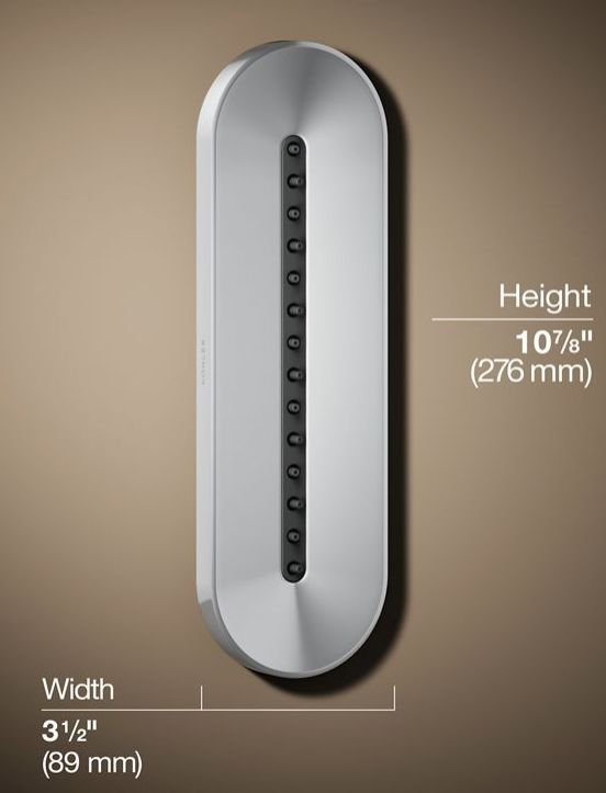 KOHLER® Statement® Polished Chrome 1.75 GPM Oblong Vichy Single-Function Body Spray-3