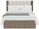 Riverside Furniture Sariel Designer Espresso Upholstered King Panel Bed-2