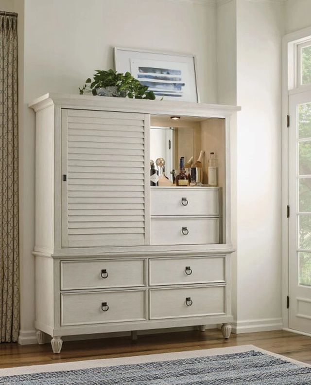 American Drew® Grand Bay Complete White Media Wardrobe-1