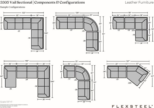 Flexsteel® Vail Dark Gray Sectional-2