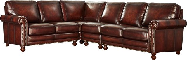 Leather Italia™ Westport Hampton Brown Armless Chair-1