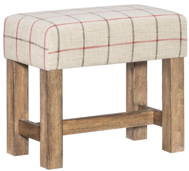 Legacy Classic Vintage Market Barnwood Oak/Beige Accent Stool-0