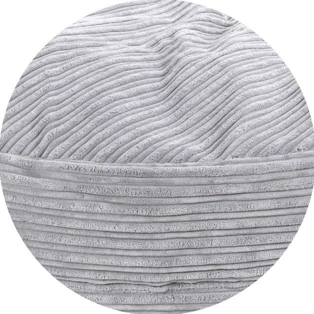 CordaRoy's® Nest Light Gray Terry Corduroy King Bean Bag Cover with Pillow-0