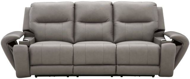 Signature Design by Ashley® Real Moments Ash Power Reclining Sofa with Audio Seating-4