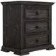 International Furniture Direct Dark Terra Chocolate Nightstand-0
