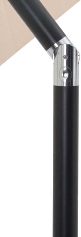 Meridian Furniture Fiji Beige/Matte Black Aluminum Outdoor Patio Umbrella and Base-4