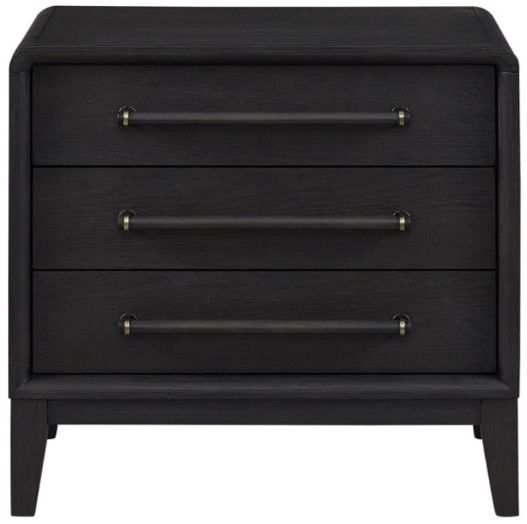 Bernards Elure Peppercorn 3-Drawer Nightstand-2