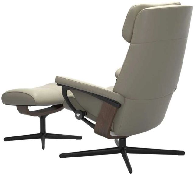 Stressless® by Ekornes® Customizable Paul Medium Cross Base Manual Recliner with Ottoman-3