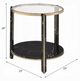 ACME Furniture Thistle Glass Top End Table with Black and Champagne Base-2