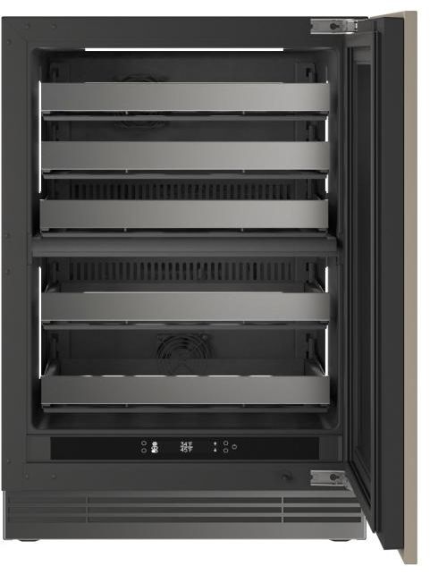 U-Line® Home Collection 24" 4.9 Cu. Ft. Panel Ready Dual-Zone Wine Refrigerator with Solid Door-2