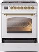Ilve® Nostalgie II Series 30" White Pro Style Dual Fuel Range-2