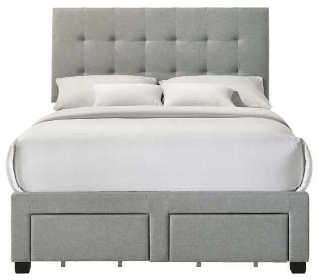 Intercon Kaycee Smoke Youth Full Storage Panel Bed-2