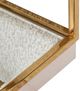 Michael Amini® Savannah Breeze Glass Top End Table with Bright Gold Base-4