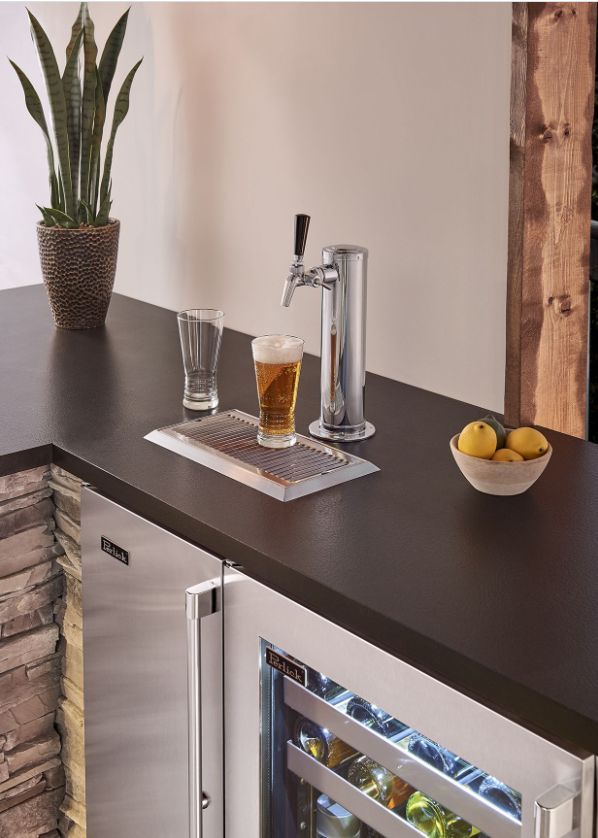 Perlick® Outdoor Signature Series 15" Panel Ready/Stainless Steel Beverage Dispenser Solid Door 1 Faucet-1