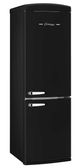 Unique® Appliances Classic Retro 24" 11.7 Cu. Ft. Matte Black Counter Depth Bottom Freezer Refrigerator-1