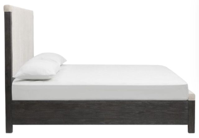 Magnussen Home® Plum Creek Elite Dove/Ravenwood Black California King Upholstered Panel Bed-3