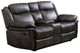 Mazin Furniture Peabody Neutral Grey Manual Reclining Loveseat with Console-0