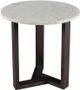 Moe's Home Collection Jinxx Marble Grey Side Table with Charcoal Base-1