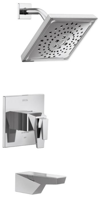 Delta Trillian® TempAssure 17T Series Lumicoat® Chrome Tub & Shower Trim-0