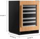 Kitchenaid® 24" Panel-Ready Undercounter Wine Cooler with Full-Extension Wood-Front Racks-4