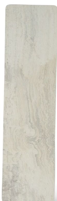 Home Trends & Design Vista White Travertine Console Table with Light Oak Base-2