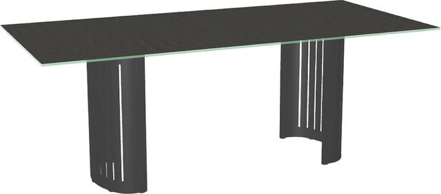 Amisco Customizable Rachel 84" Rectangular Dining Table with 0.5" Startstone on Glass Top-0