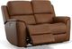 Flexsteel® Henry Caramel Power Reclining Loveseat with Power Headrests and Lumbar-2