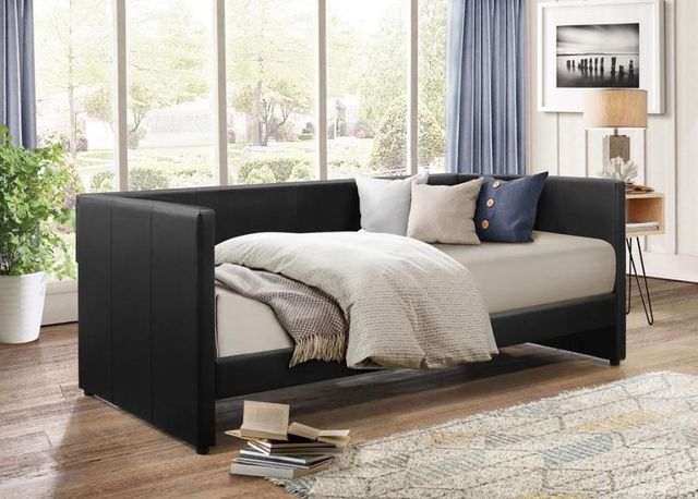Mazin Furniture Arin Black Vinyl Daybed-2