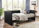 Mazin Furniture Arin Black Vinyl Daybed-2