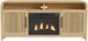 Elements International Ridgemont Natural 70" TV Console with Fireplace Insert-2