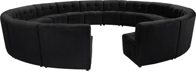 Meridian Furniture Limitless 15-Piece Black Velvet Modular Sectional-0