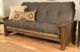 Kodiak Furniture Washington Suede Gray/Rustic Walnut Full Futon with Mattress-1