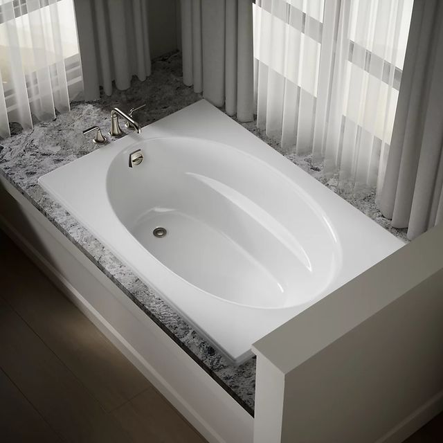 KOHLER® Windward® White 60" x 42" Drop-In Bath-2