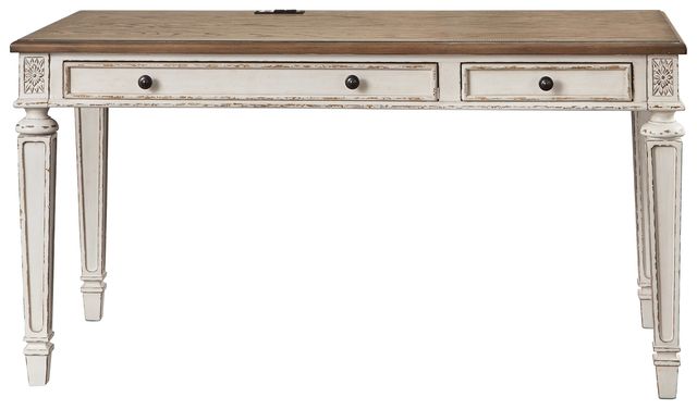 Signature Design by Ashley® Realyn 2-Piece White/Brown Home Office Set-1