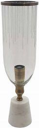 A & B Home Antique Brass/White Lamp-0