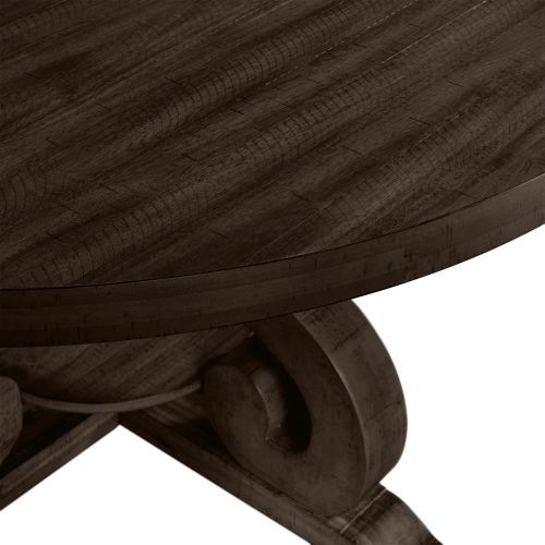 Elements International Stone 7-Piece Cream/Smokey Walnut Dining Set-2