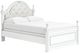 Signature Design by Ashley® Kozlani Matte White Full Upholstered Panel Bed-0
