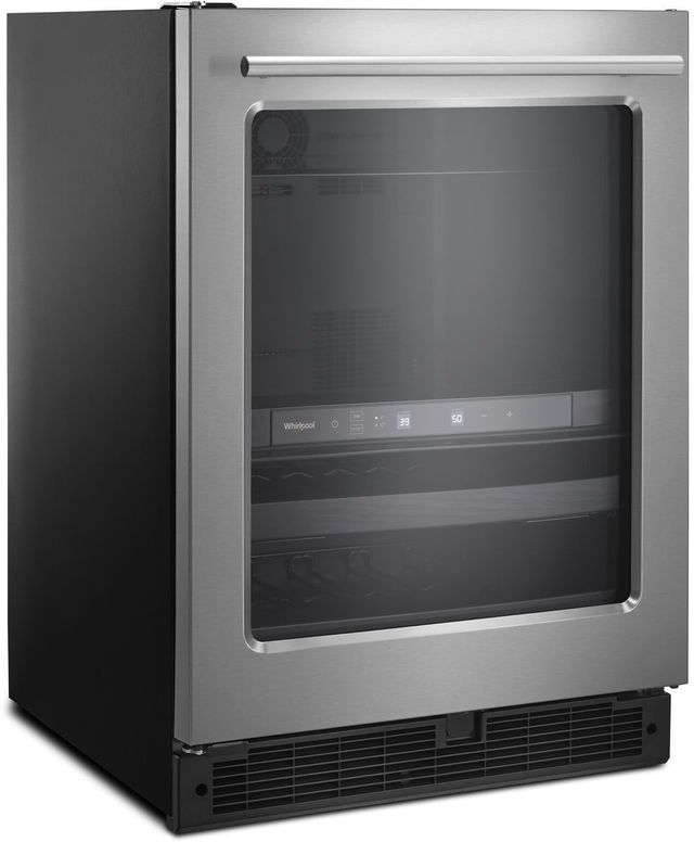 Whirlpool® 24" 5.2 Cu. Ft. Fingerprint Resistant Stainless Steel Wine Cooler-3